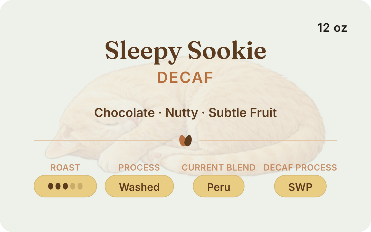 Sleepy Sookie Decaf, Organic, Swiss Water Process